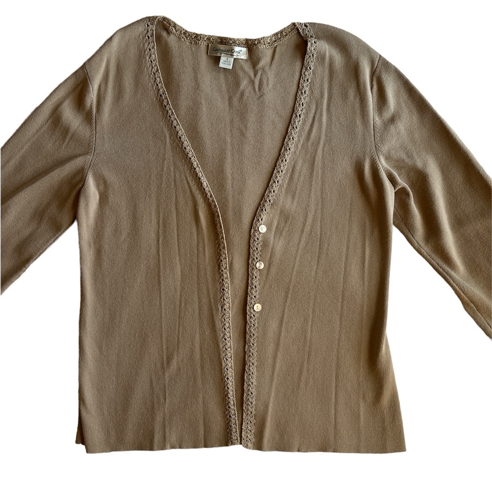 Coldwater Creek tan cardigan/tank set, small
A